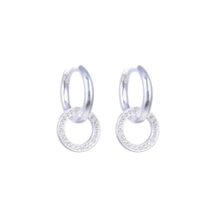 Argollitas doble argolla - plata 925