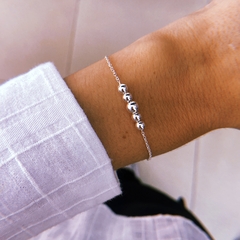 Pulsera 5 bolitas - plata 925 (cod 22)