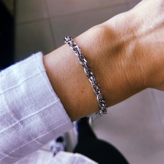 Pulsera espejada mediana - acero quirúrgico (cod 12)