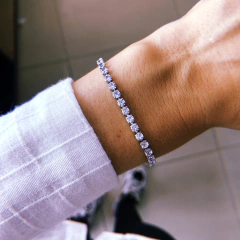 Pulsera tira strass - acero quirúrgico italiano GIO (9/28)