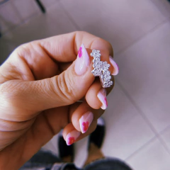 Argollitas flores (1,3 cm) - plata 925 (cod 30)