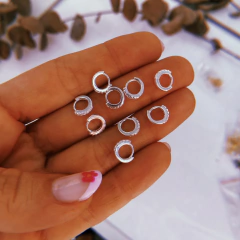 Mini argollita cubic - plata 925 (por unidad) (cod 8 c/u) - comprar online