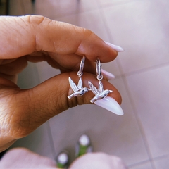 Argollas colibri (1,2 cm) - plata 925 (cod 15)