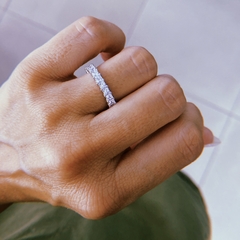 Anillo sinfin cuadraditos - plata 925 (cod 34)