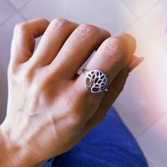 Anillo arbol de la vida chico - plata 925 (cod 29)