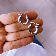 Argollas gorditas (1,7 cm) - plata 925 (cod 37)