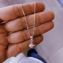 Cadena veneciana fina & mini coronita cubic - plata 925 (cod 24) (40 o 45 cm) - comprar online