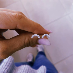 Aros mini arcoiris - plata 925 (cod 14)