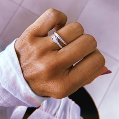 Anillo serpiente cubic - Plata 925 (cod 30)