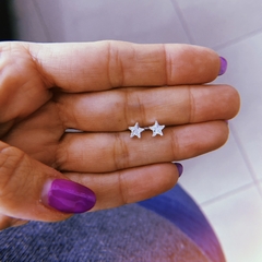 aros estrellita cubic - Plata 925 (cod 20)