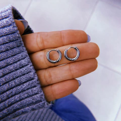Argollas belu (1 cm) - acero quirúrgico (cod 11)