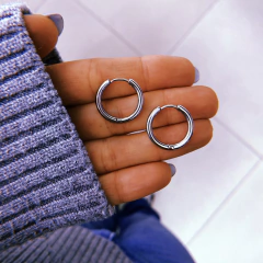 Argollas belu (1,8 cm) - acero quirúrgico (cod 14)