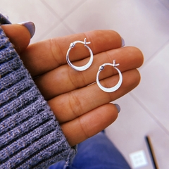 Argollas chatas (1,5 cm) - Plata 925 (cod 19)