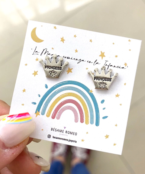 Aros corona princess - plata 925 (cod 15) (SIN CAMBIO)