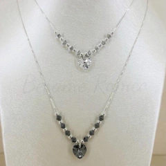 Collar sweet heart - cristal & plata 925 (7 colores) (cod 67) en internet