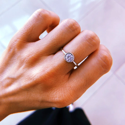 Anillo solitario IV - plata 925 (cod 35) (SIN CAMBIO)