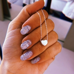 Cadena mini corazon gordito - plata 925 (cod 30 rod)