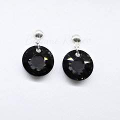 Aros Sun - cristal & plata 925 (5 colores) (cod 41) - Besame Romeo Joyeria