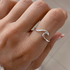 Anillo ola - plata 925 (cod 14)