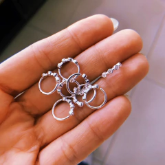 Ear cuff puntitos cubic - plata 925 (por unidad) (cod 11)
