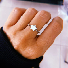 Anillo estrella - plata 925 (cod 13)