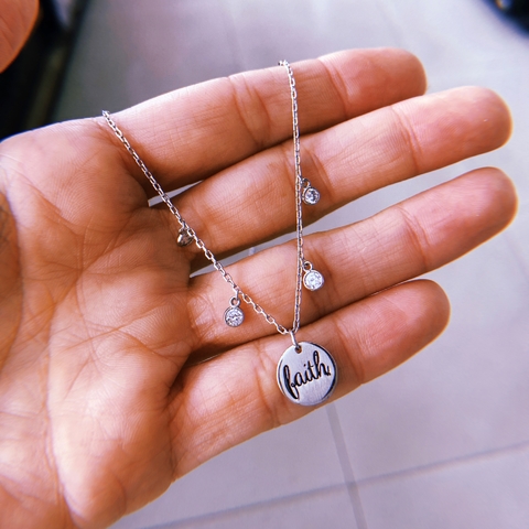 Cadena Faith (fe) - plata 925 (cod 59) (SIN CAMBIO)