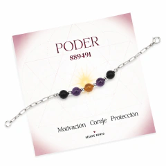 Pulsera poder - El poder de la intención (piedra natural & plata 925) (cod 53)
