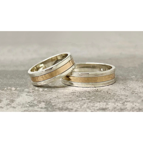 Alianzas op415 SA (5 mm) Plata y Oro 18 kls (demoran de 10/12 dias) (dol 366)