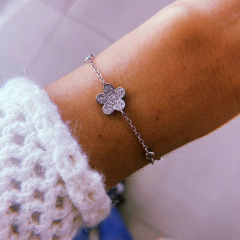 Pulsera flores - plata 925 (cod 78)