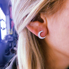 Aros Luna cubic Xl - plata 925 (cod 21)