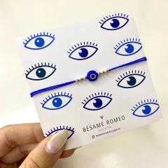 Hilo proteccion Ankara (hilo azul/ojo azul) - Plata 925