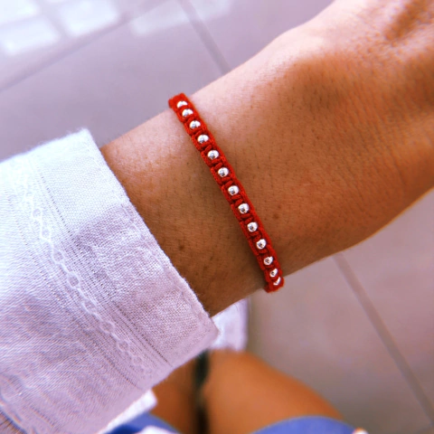 Hilo rojo venecia - plata 925 (cod 20)