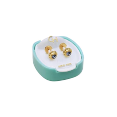 Abridor cubic virola celeste - Oro 18 kls (art 123-cod 130)