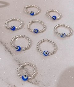 Anillos ojito - plata 925 (cod 15)