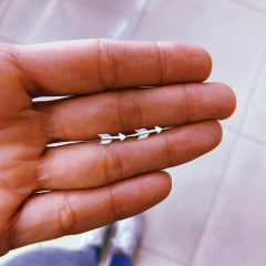 Aros flechita - plata 925 (cod 10)