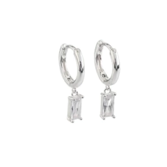Argollita cubic rectangular (1,1 cm) - plata 925 (cod 29)