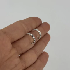 Media argollas cubic (1,3 cm) - plata 925 (cod 24) - comprar online