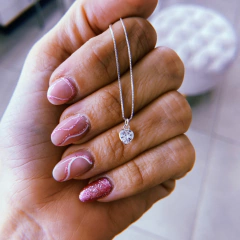 Cadena mini corazoncito cubic - plata 925 (cod 20)