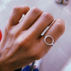 Anillo circulo calado - plata 925 (cod 15)