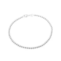 Pulsera bolitas plata 3 mm - plata 925 (cod 42) - comprar online