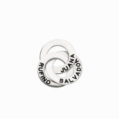 Arandelas triple 21 mm - plata 925 (dip0002.3) (cod 71) (demora 10 dias)