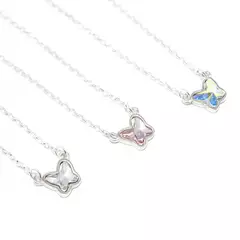 Collar mini mariposa - cristal & plata 925 (cod 88)
