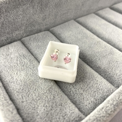 Abridor corazón cubic rosa - Plata 925 (cod 15)