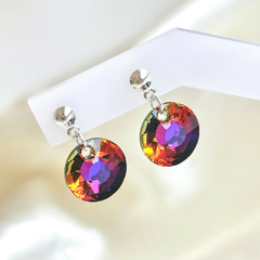 Aros Sun - cristal & plata 925 (5 colores) (cod 41) - comprar online