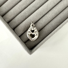 Dije corazón pareja - plata 925 (cod 23)