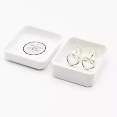 Abridor corazón 6 mm cristal - cristal & plata 925 (cod 34)
