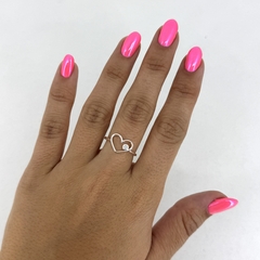 Anillo corazon calado cubic - plata 925 (cod 24)