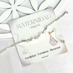 Pulsera maternidad - El poder de la intención (piedra natural & plata 925) (cod 49)