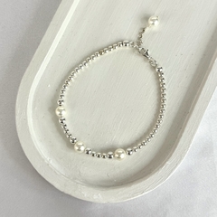 Pulsera Malta Perla blanca - Perla de SW & plata 925 (cod 52)