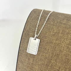 Cadena dije chapa xl (3 x 2 cm) - plata 925 (cad 47/42 di 78) - comprar online
